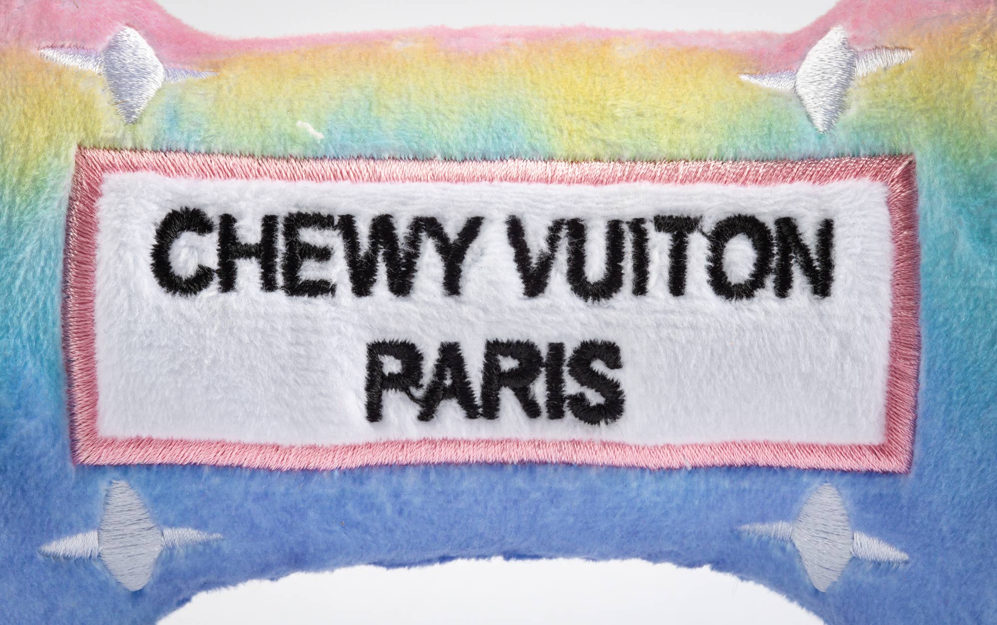 Image of Haute Diggity Dog - Pink Ombre Chewy Vuiton Bone Squeaker Dog Toy: Small / Mini